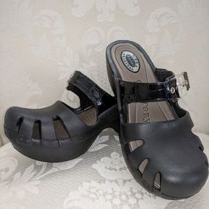 Dr. Scholl Slip-On Dance Clogs, 8M, Charcoal Black